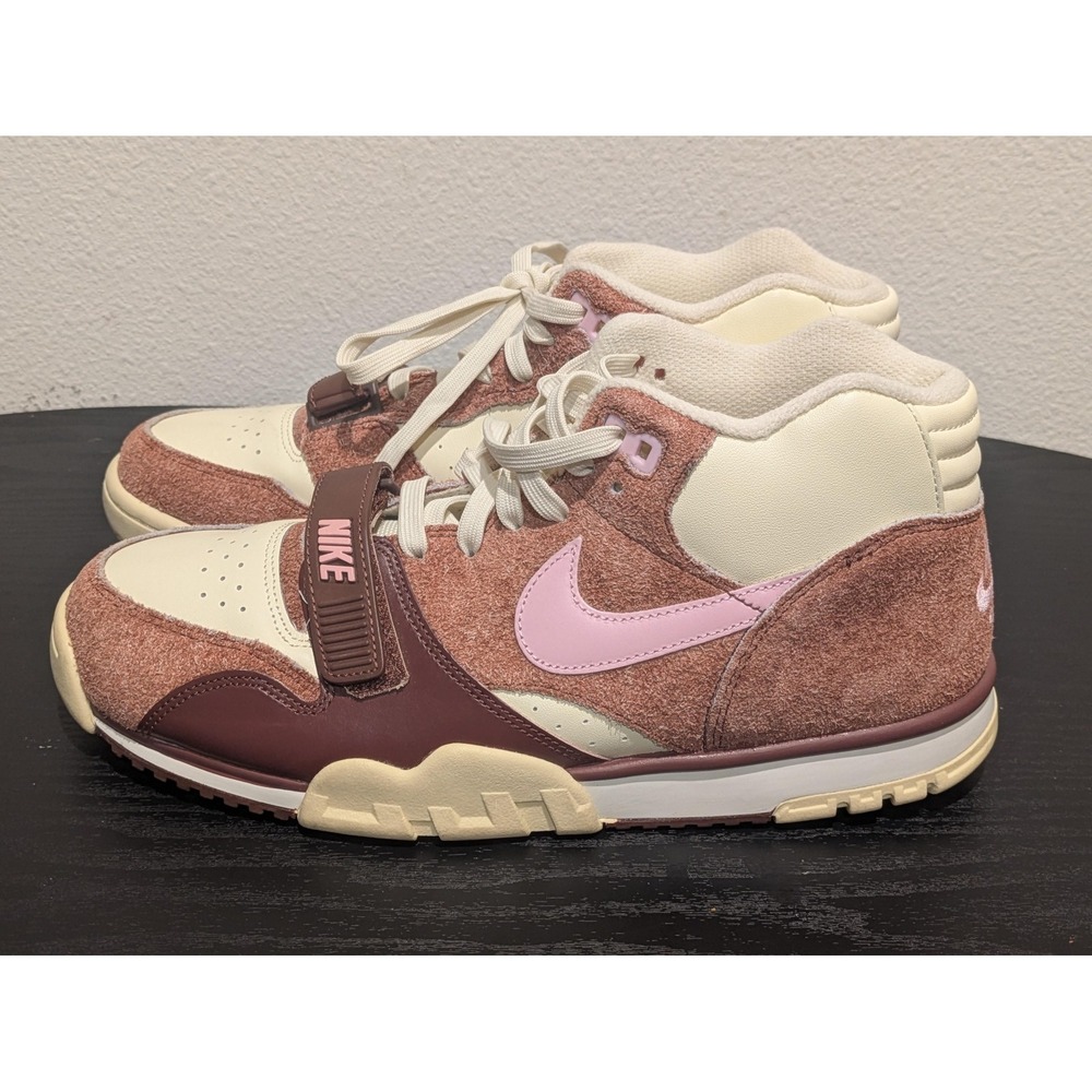 Nike Air Trainer 1 Shoes Mens Size 10 Brown Pink Valentines Day Leather Suede